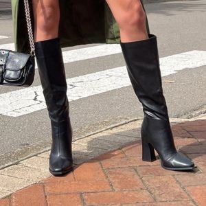Princess Polly KEELEY BOOTS MATTE BLACK